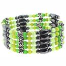 Catseye Beaded Magnetic Wrap Necklace 36"