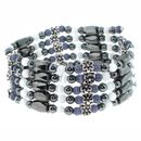 Catseye Beaded Magnetic Wrap Necklace 36"