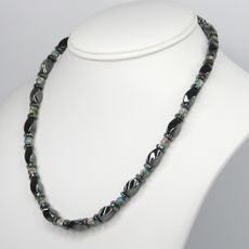 Cloisonne Magnetic Hematite Necklace 18.5" (Sold Out)