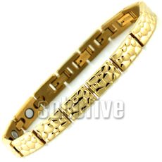 Deluxe Gold Plated Lady's Titanium Magnetic Bracelet   5/16" Width (Sold Out)