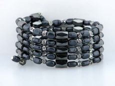 Hematite Magnetic Fashion Wrap Bracelet 35" (Sold Out)