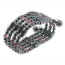 Hematite Magnetic Wrap with Catseye Beads 24"