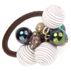 Korean Woven Bead Hair Tie Bracelet 