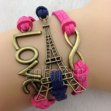 Love Eiffel Tower Charm Bracelet