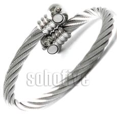 Magnetic Braided Wire Rope Bracelet