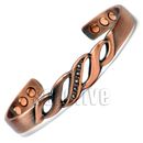 Magnetic Copper Bangle with CZ Diamond Accents