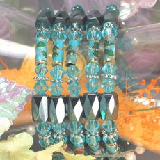 Magnetic Hematite Lariat with Cloisonne - 33"