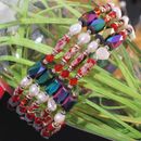 Magnetic Wrap Bracelet with Pearl and Cloisonne 33"