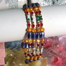 Magnetic Wrap Bracelet with Pearl & Cloisonne 31"