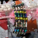 Magnetic Wrap Bracelet with Pearls & Cloisonne 34"