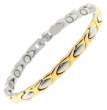Metallic Silver-Gold and Gold Silver Dual Tone Magnetic Bracelets