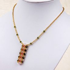 Rose Quartz Czech Bead Necklace