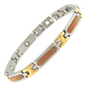 Titanium Magnetic Bracelet with Semiprecious Stone