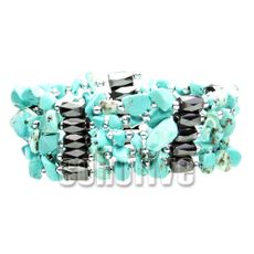 Turquoise Magnetic Hematite Lariat 36" (Sold Out)