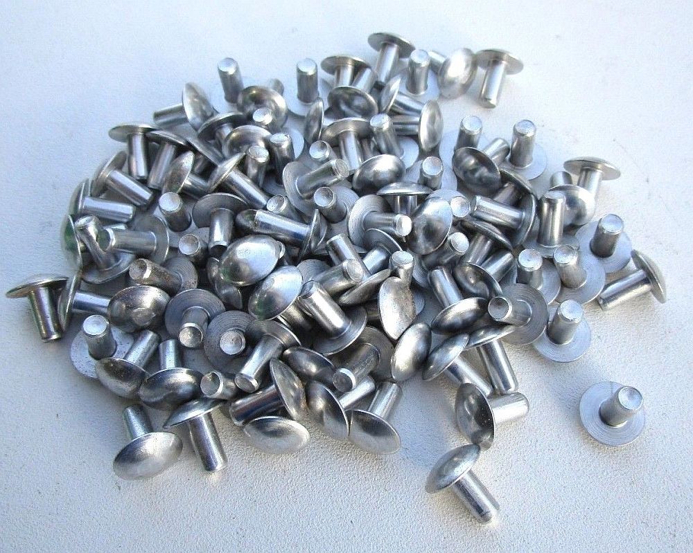 Brazier Head 3/16" Aluminum Rivets (100) 3/8" Long
