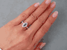 0.59 CTW BLUE LAB GROWN MARQUISE CUT DIAMOND RING