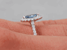 0.59 CTW BLUE LAB GROWN MARQUISE CUT DIAMOND RING