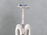 0.59 CTW BLUE MARQUISE CUT LAB GROWN DIAMOND RING