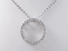 0.62 CTW LAB GROWN DIAMOND CIRCLE PENDANT WITH CHAIN 