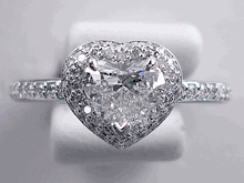 0.90 CTW HEART SHAPE DIAMOND ENGAGEMENT RING I SI1