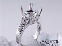 .09 CTW DIAMOND SEMI-SET ENGAGEMENT RING WHITE GOLD