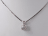 1.00 CT ROUND CUT LAB GROWN  DIAMOND PENDANT AND WHITE GOLD CHAIN H I1