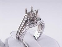 1.00 CTW DIAMOND SEMI-SET ENGAGEMENT RING (Includes Matching Wedding Ring)
