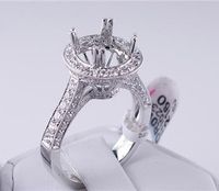 1.00 CTW DIAMOND SEMI-SET ENGAGEMENT RING WHITE GOLD