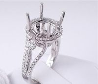 1.00 CTW DIAMOND SEMI-SET ENGAGEMENT RING WHITE GOLD