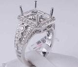 1.00 CTW DIAMOND SEMI-SET ENGAGEMENT RING WHITE GOLD