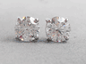 1.00 CTW DIAMOND STUD EARRINGS  WHITE GOLD F VS LAB GROWN 
