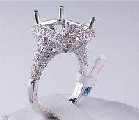 1.01 CTW DIAMOND SEMI-SET ENGAGEMENT RING WHITE GOLD