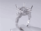 1.07 CTW DIAMOND SEMI-SET ENGAGEMENT RING WHITE GOLD