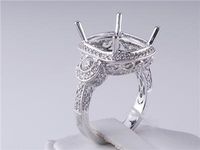 1.07 CTW DIAMOND SEMI-SET ENGAGEMENT RING WHITE GOLD