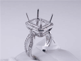 1.10 CTW DIAMOND SEMI-SET ENGAGEMENT RING WHITE GOLD