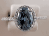 1.12 CTW BLUE OVAL CUT DIAMOND RING