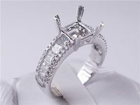 1.13 CTW DIAMOND SEMI-SET ENGAGEMENT RING WHITE GOLD