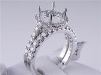 1.15 CTW DIAMOND SEMI-SET ENGAGEMENT RING (Includes Matching Wedding Ring)