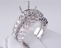 1.16 CTW DIAMOND SEMI-SET ENGAGEMENT RING (Includes Matching Wedding Ring)