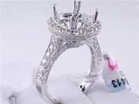 1.19 CTW DIAMOND SEMI-SET ENGAGEMENT RING WHITE GOLD