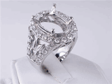 1.22 CTW DIAMOND SEMI-SET ENGAGEMENT RING WHITE GOLD