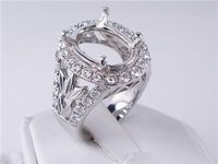 1.22 CTW DIAMOND SEMI-SET ENGAGEMENT RING WHITE GOLD
