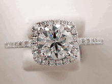 1.22 CTW ROUND CUT LAB GROWN DIAMOND ENGAGEMENT RING I VS2