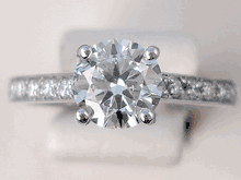 1.23 CTW DIAMOND ENGAGEMENT RING LAB GROWN H SI1 LOW PRICE
