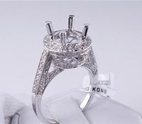 1.25 CTW DIAMOND SEMI-SET ENGAGEMENT RING WHITE GOLD
