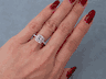 1.26 CTW PRINCESS CUT DIAMOND ENGAGEMENT RING H-I VS2