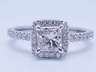 1.26 CTW PRINCESS CUT DIAMOND ENGAGEMENT RING H-I VS2