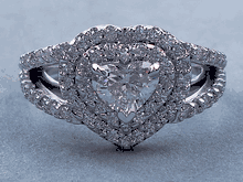 1.28 CTW HEART SHAPE DIAMOND ENGAGEMENT RING