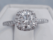 1.30 CTW ROUND CUT DIAMOND ENGAGEMENT RING LAB GROWN F SI1 