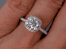 1.30 CTW ROUND CUT DIAMOND ENGAGEMENT RING LAB GROWN F SI1 